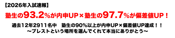 2026入試「偏差値&内申点」劇的アップ速報